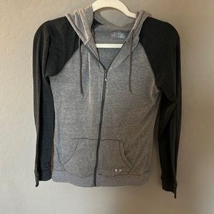 Two-toned under armour full zip hoodie.